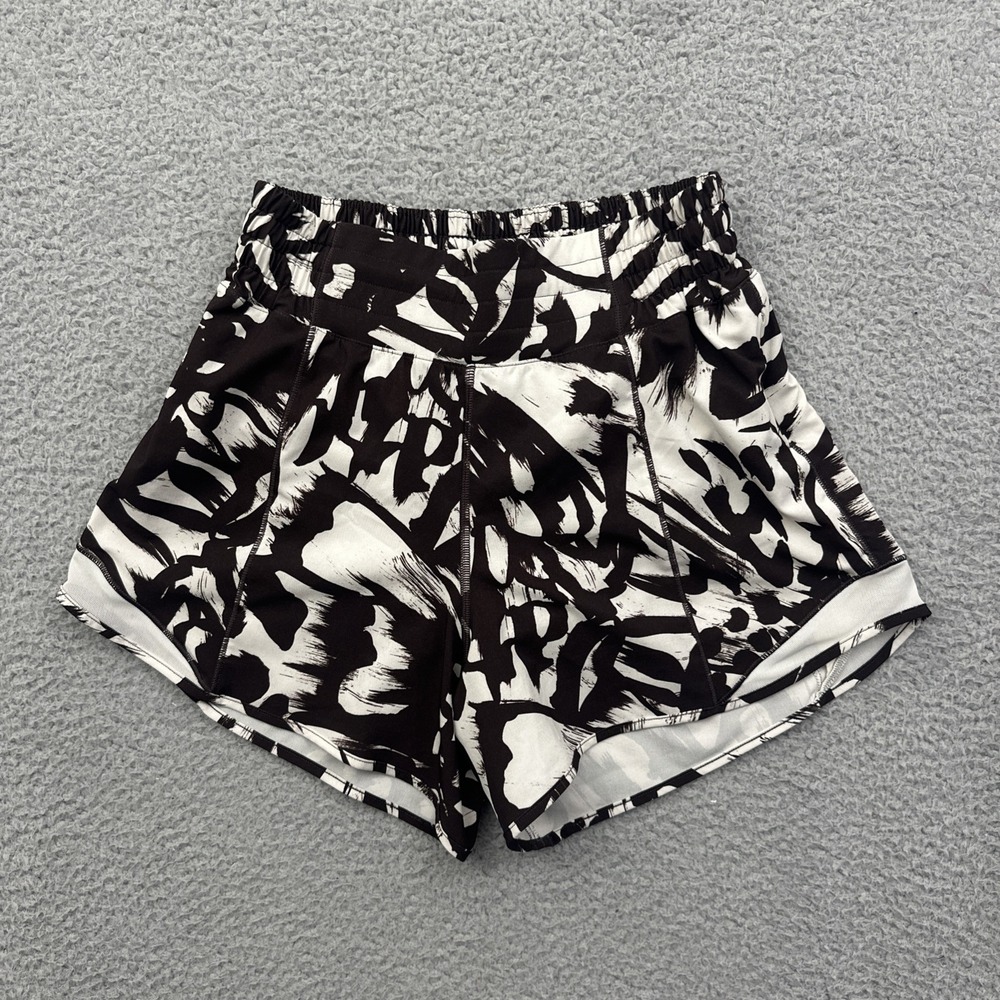 Lululemon Hotty Hot High Rise Shorts 4" Monarch Bloom Athletic Gym Women's 4